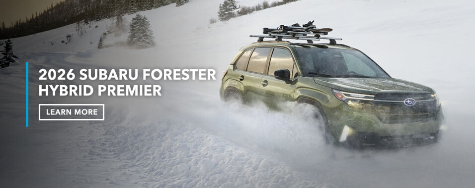 Announcing the New 2026 Subaru Forester Hybrid Premier.